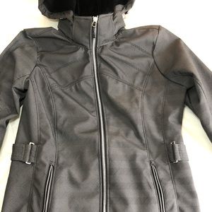 Gray/black jacket size M. Figure flattering!!!